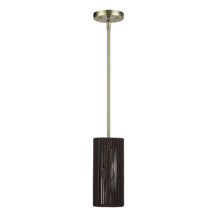 Livex Lighting - 49121-01 - One Light Mini Pendant - Acordia - Antique Brass