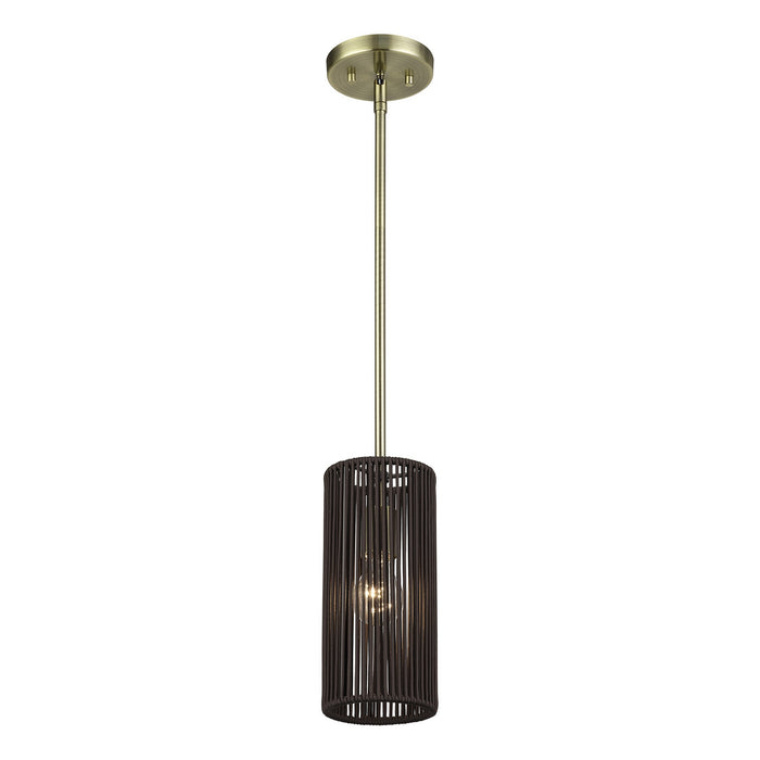 Livex Lighting - 49121-01 - One Light Mini Pendant - Acordia - Antique Brass