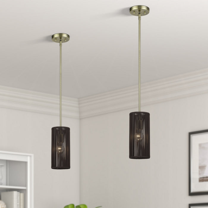 Livex Lighting - 49121-01 - One Light Mini Pendant - Acordia - Antique Brass