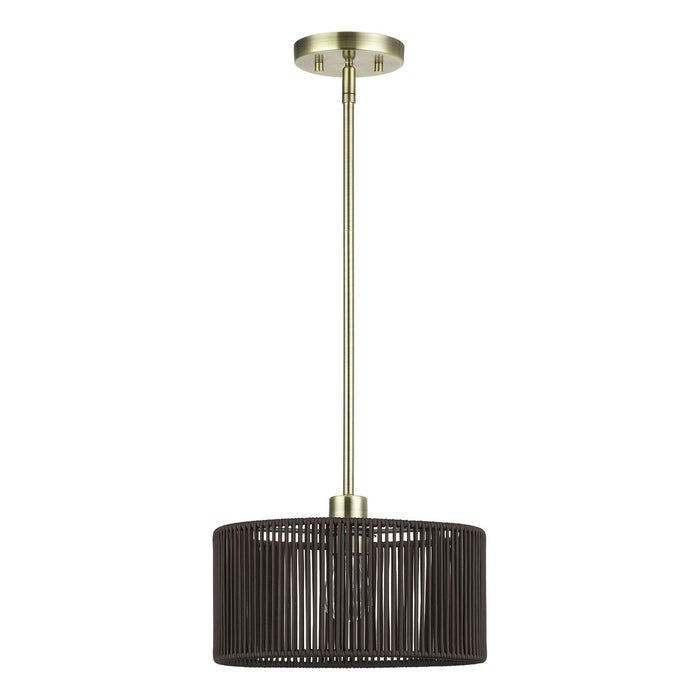 Livex Lighting - 49122-01 - One Light Pendant - Acordia - Antique Brass