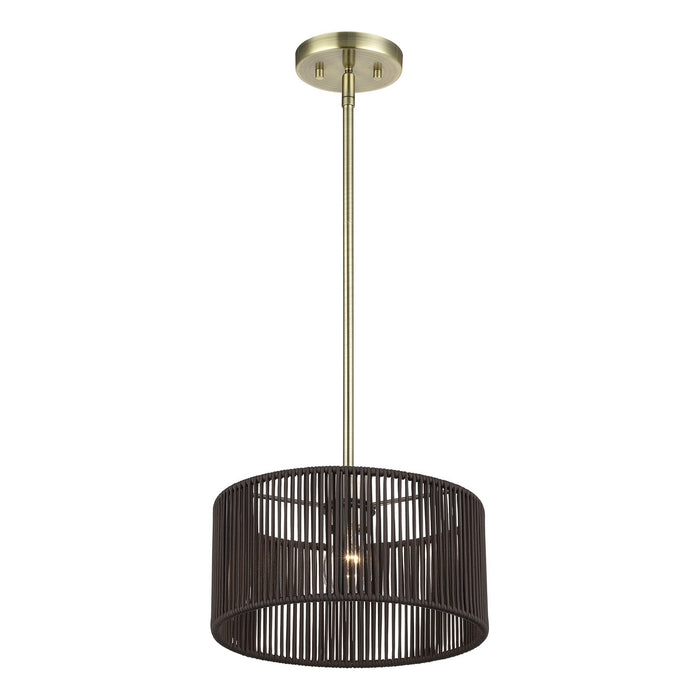 Livex Lighting - 49122-01 - One Light Pendant - Acordia - Antique Brass