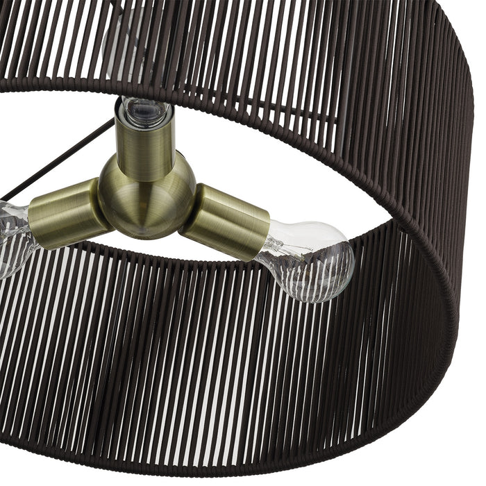 Livex Lighting - 49123-01 - Three Light Chandelier - Acordia - Antique Brass