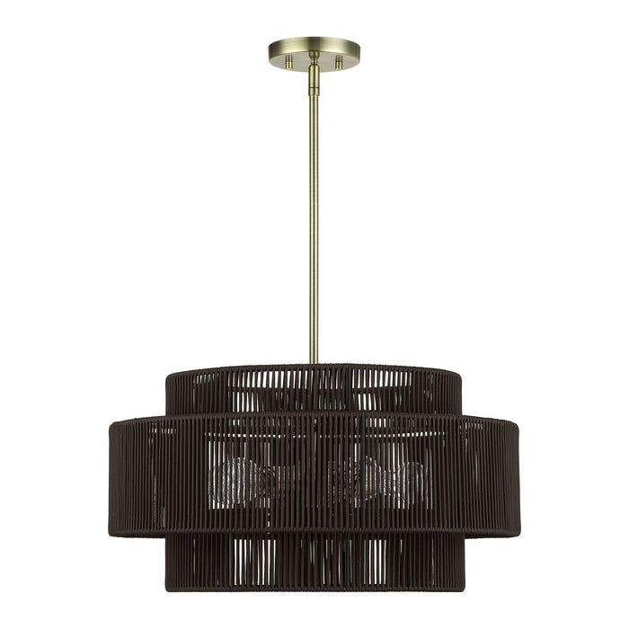 Livex Lighting - 49124-01 - Five Light Chandelier - Acordia - Antique Brass