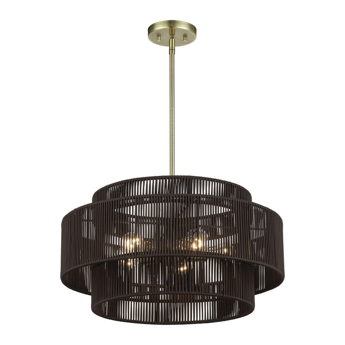 Livex Lighting - 49124-01 - Five Light Chandelier - Acordia - Antique Brass