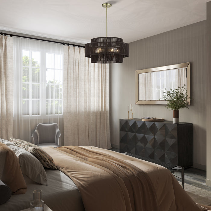 Livex Lighting - 49124-01 - Five Light Chandelier - Acordia - Antique Brass