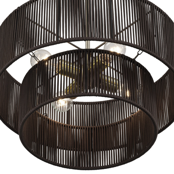 Livex Lighting - 49125-01 - Four Light Chandelier - Acordia - Antique Brass