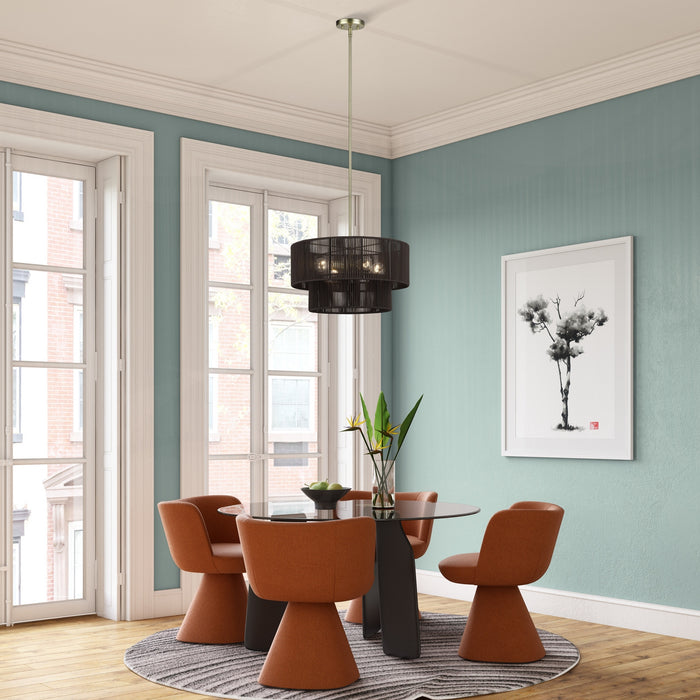 Livex Lighting - 49125-01 - Four Light Chandelier - Acordia - Antique Brass