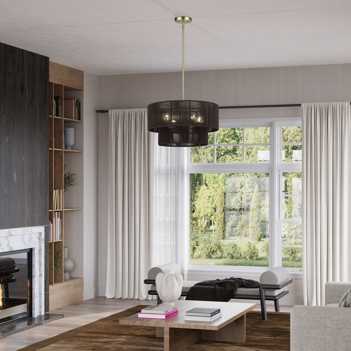 Livex Lighting - 49125-01 - Four Light Chandelier - Acordia - Antique Brass