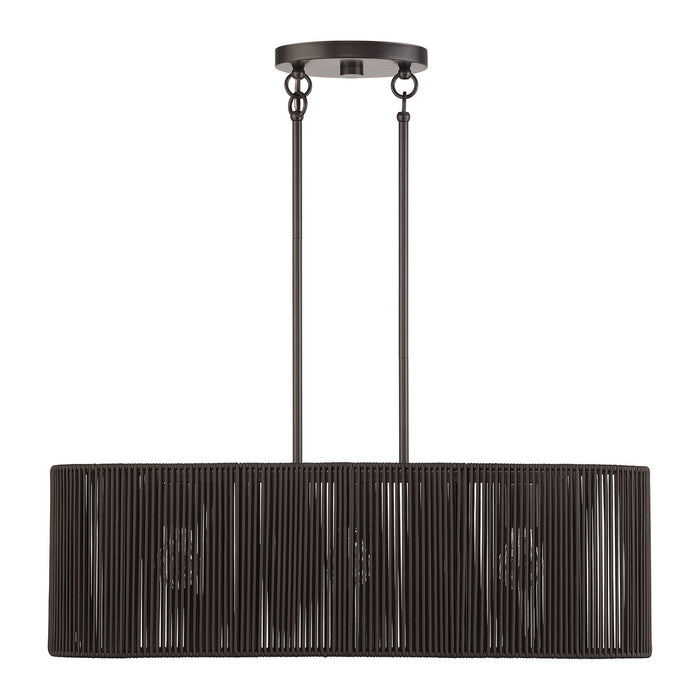 Livex Lighting - 49127-92 - Three Light Linear Chandelier - Acordia - English Bronze