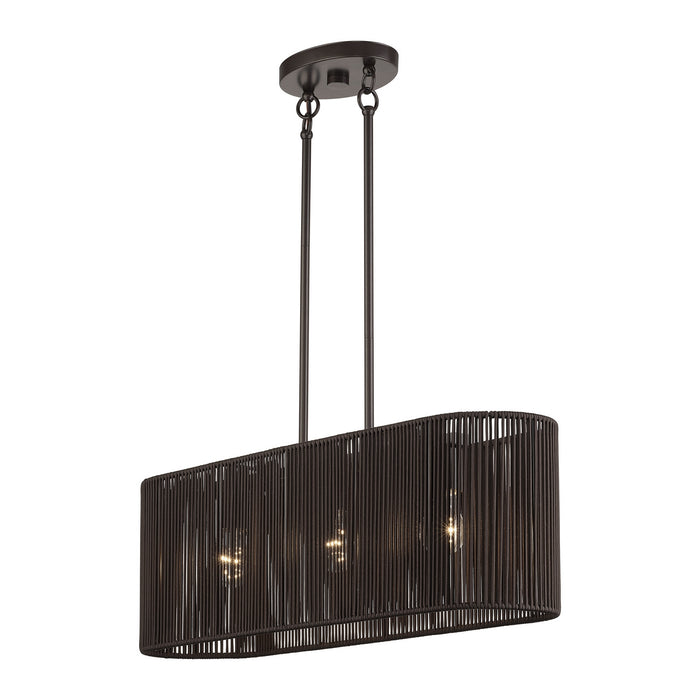 Livex Lighting - 49127-92 - Three Light Linear Chandelier - Acordia - English Bronze