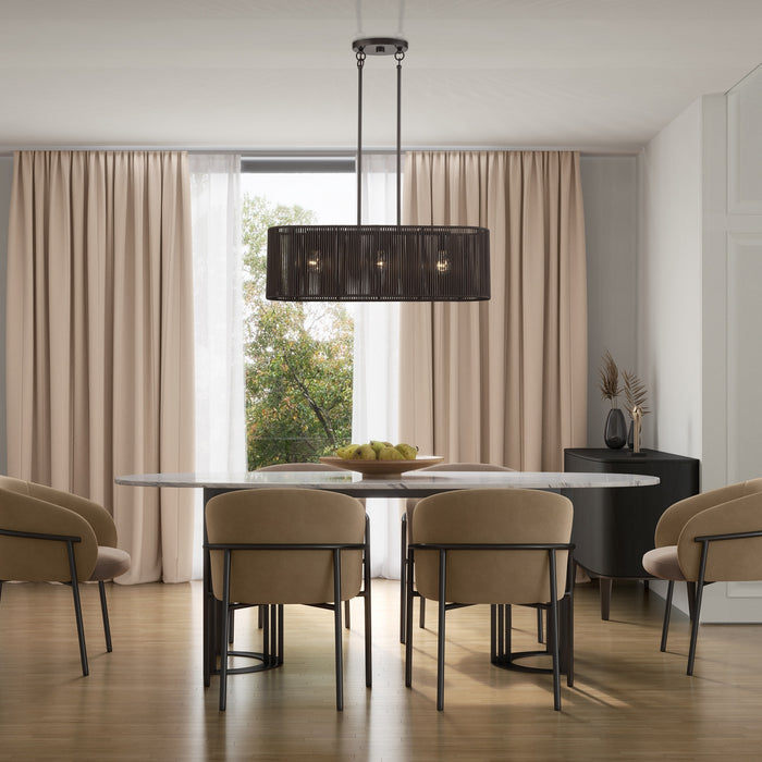 Livex Lighting - 49127-92 - Three Light Linear Chandelier - Acordia - English Bronze