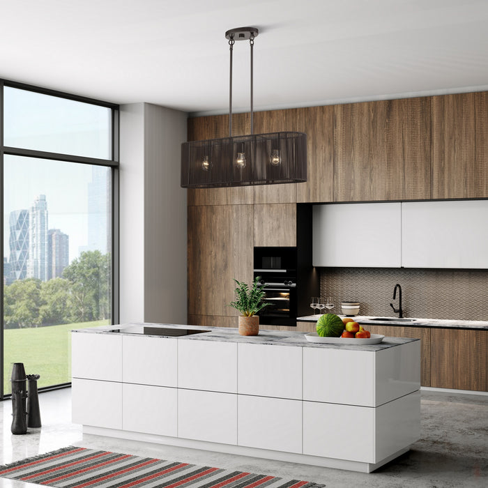 Livex Lighting - 49127-92 - Three Light Linear Chandelier - Acordia - English Bronze