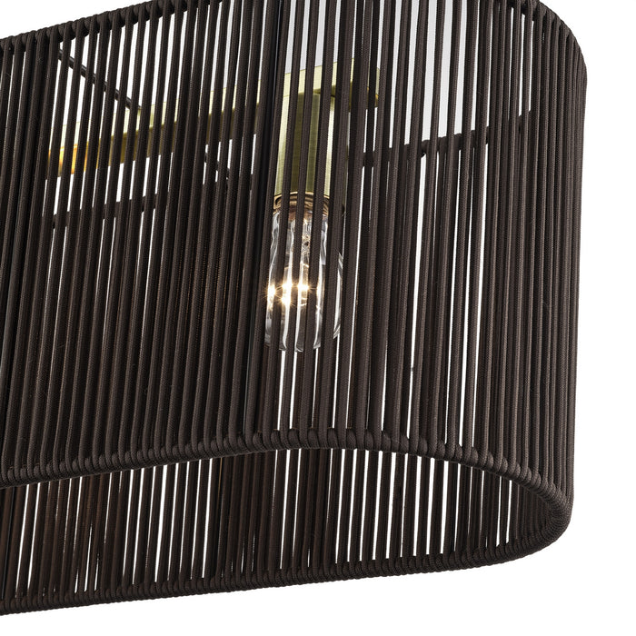 Livex Lighting - 49128-01 - Four Light Linear Chandelier - Acordia - Antique Brass