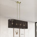 Livex Lighting - 49128-01 - Four Light Linear Chandelier - Acordia - Antique Brass