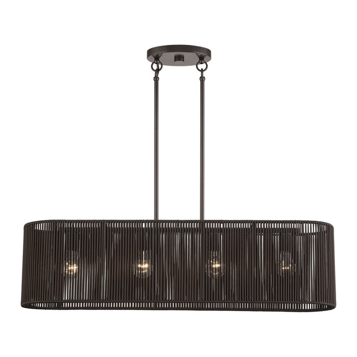 Livex Lighting - 49128-92 - Four Light Linear Chandelier - Acordia - English Bronze