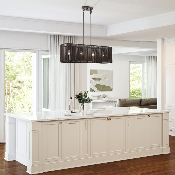 Livex Lighting - 49128-92 - Four Light Linear Chandelier - Acordia - English Bronze