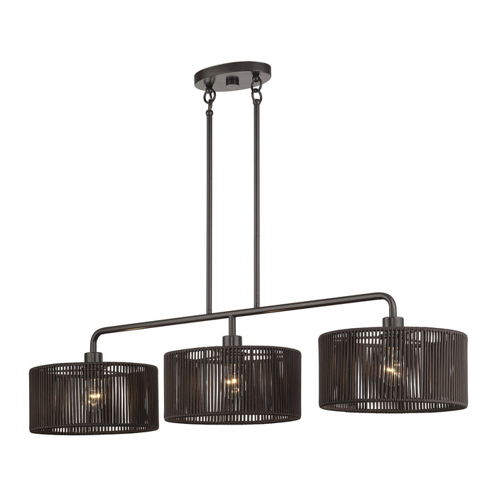 Livex Lighting - 49129-92 - Three Light Linear Chandelier - Acordia - English Bronze
