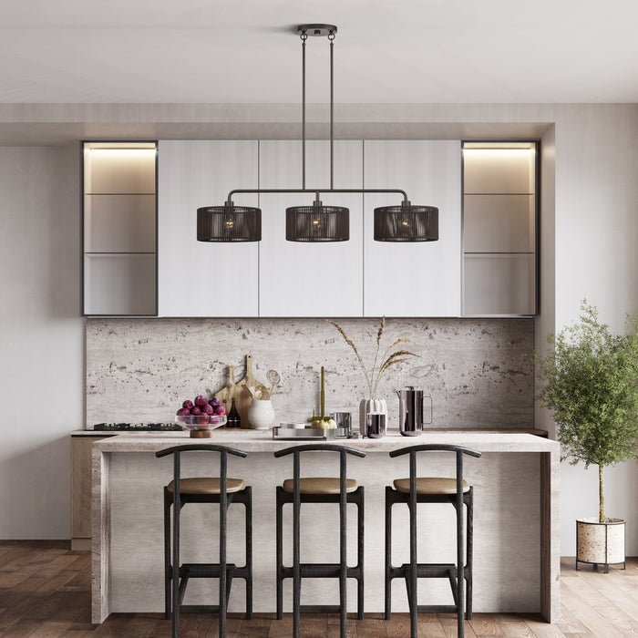 Livex Lighting - 49129-92 - Three Light Linear Chandelier - Acordia - English Bronze