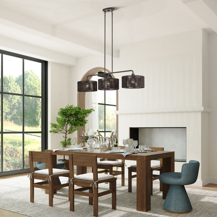 Livex Lighting - 49129-92 - Three Light Linear Chandelier - Acordia - English Bronze