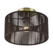 Livex Lighting - 49132-01 - One Light Semi-Flush Mount - Acordia - Antique Brass