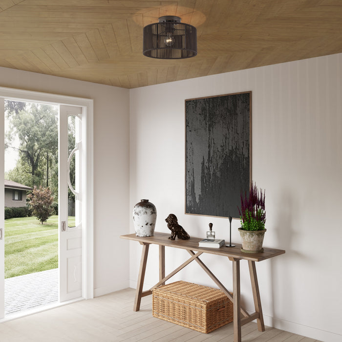 Livex Lighting - 49132-92 - One Light Semi-Flush Mount - Acordia - English Bronze