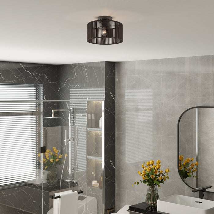 Livex Lighting - 49132-92 - One Light Semi-Flush Mount - Acordia - English Bronze