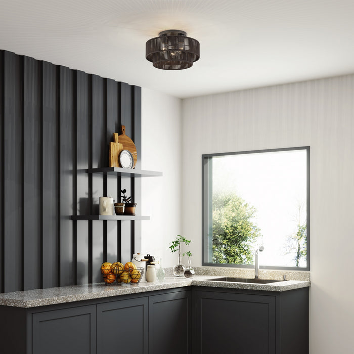 Livex Lighting - 49133-92 - Three Light Semi-Flush Mount - Acordia - English Bronze