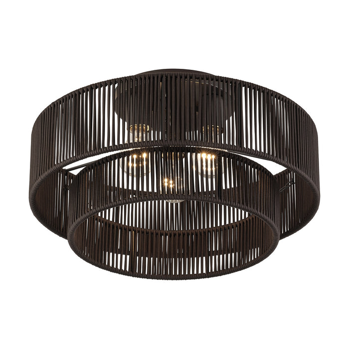 Livex Lighting - 49134-92 - Three Light Semi-Flush Mount - Acordia - English Bronze
