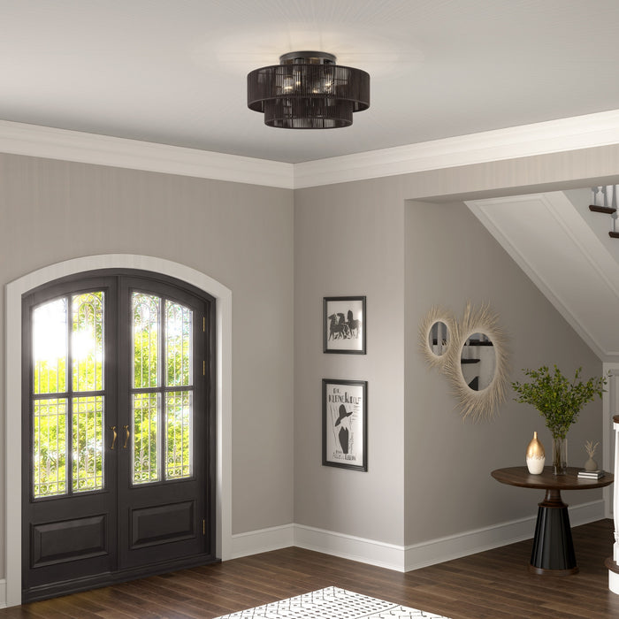 Livex Lighting - 49135-92 - Four Light Semi-Flush Mount - Acordia - English Bronze