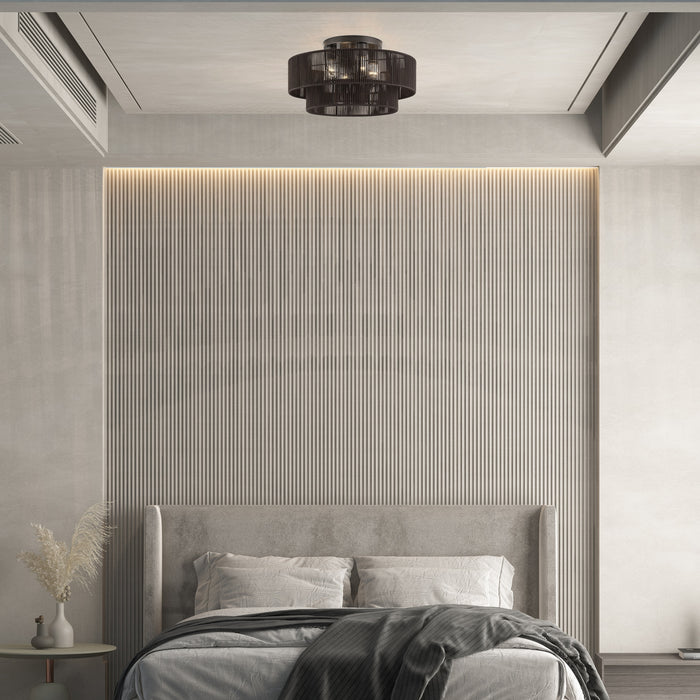 Livex Lighting - 49135-92 - Four Light Semi-Flush Mount - Acordia - English Bronze