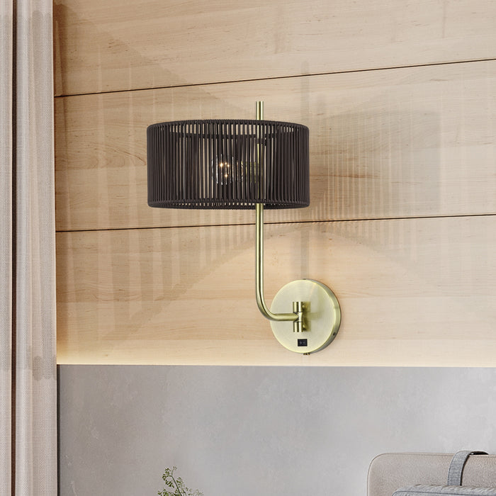 Livex Lighting - 49139-01 - One Light Swing Arm Wall Lamp - Acordia - Antique Brass