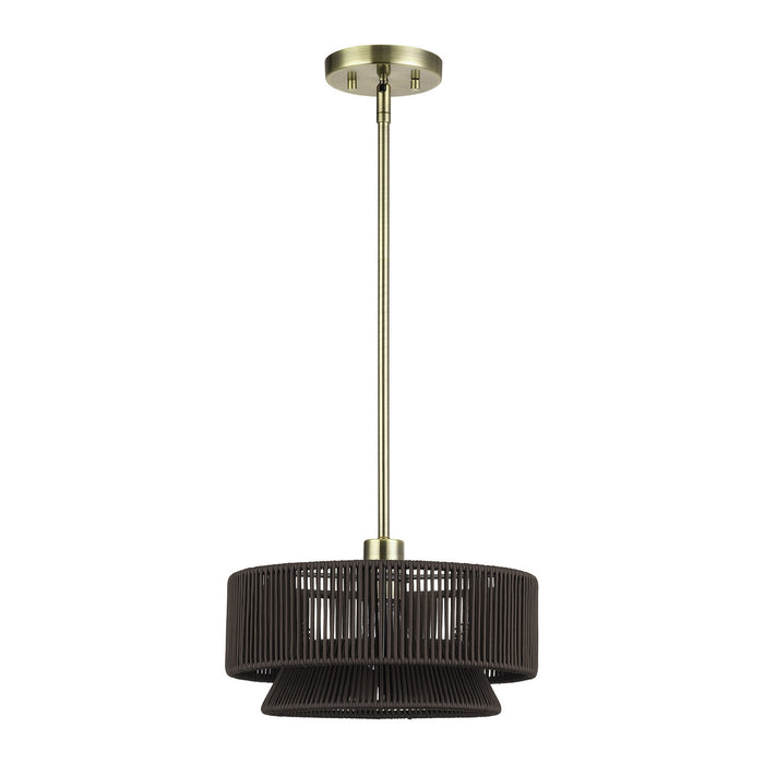 Livex Lighting - 49141-01 - One Light Pendant - Florell - Antique Brass