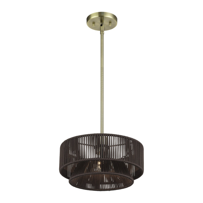 Livex Lighting - 49141-01 - One Light Pendant - Florell - Antique Brass