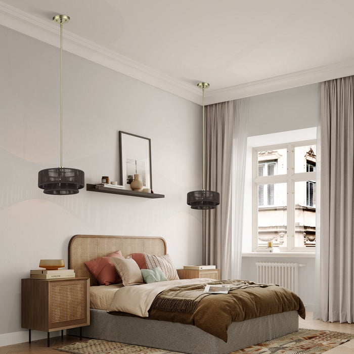 Livex Lighting - 49141-01 - One Light Pendant - Florell - Antique Brass