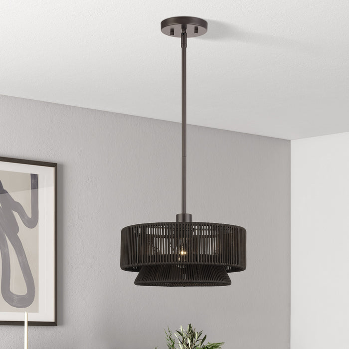 Livex Lighting - 49141-92 - One Light Pendant - Florell - English Bronze