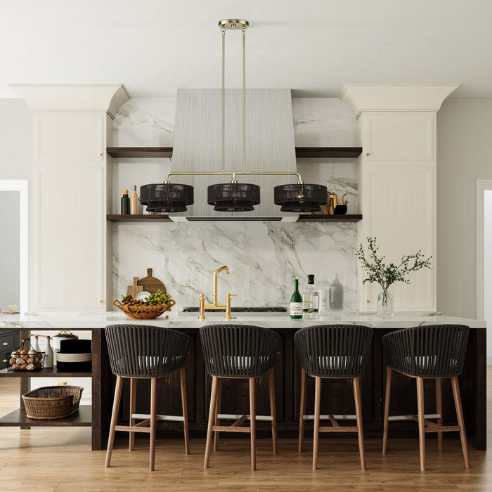 Livex Lighting - 49143-01 - Three Light Linear Chandelier - Florell - Antique Brass