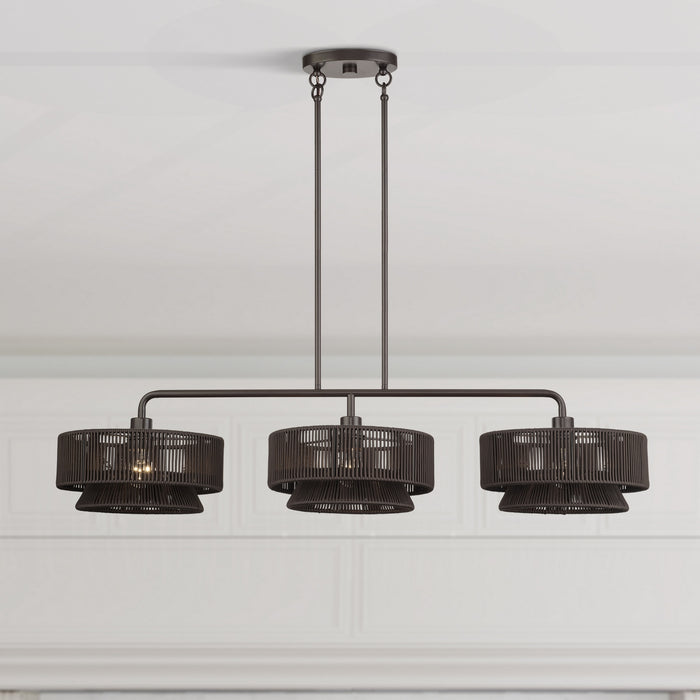 Livex Lighting - 49143-92 - Three Light Linear Chandelier - Florell - English Bronze