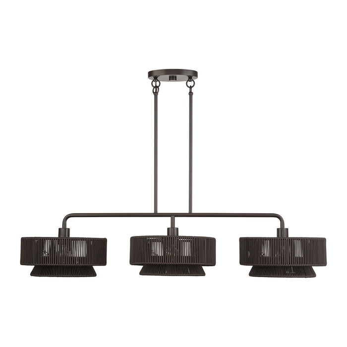 Livex Lighting - 49143-92 - Three Light Linear Chandelier - Florell - English Bronze