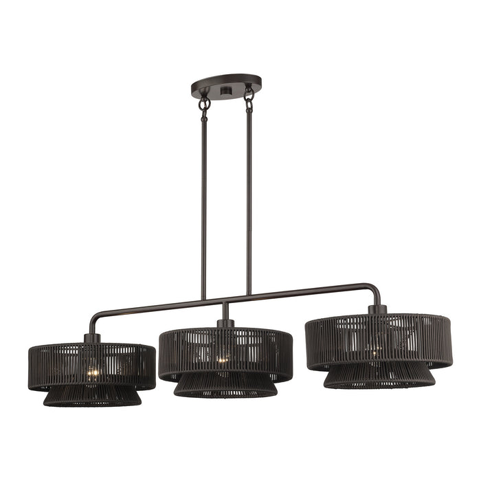 Livex Lighting - 49143-92 - Three Light Linear Chandelier - Florell - English Bronze