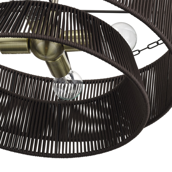 Livex Lighting - 49144-01 - Four Light Chandelier - Florell - Antique Brass