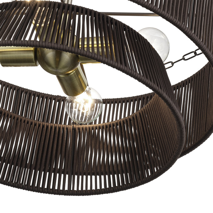 Livex Lighting - 49144-01 - Four Light Chandelier - Florell - Antique Brass