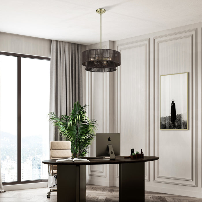 Livex Lighting - 49144-01 - Four Light Chandelier - Florell - Antique Brass