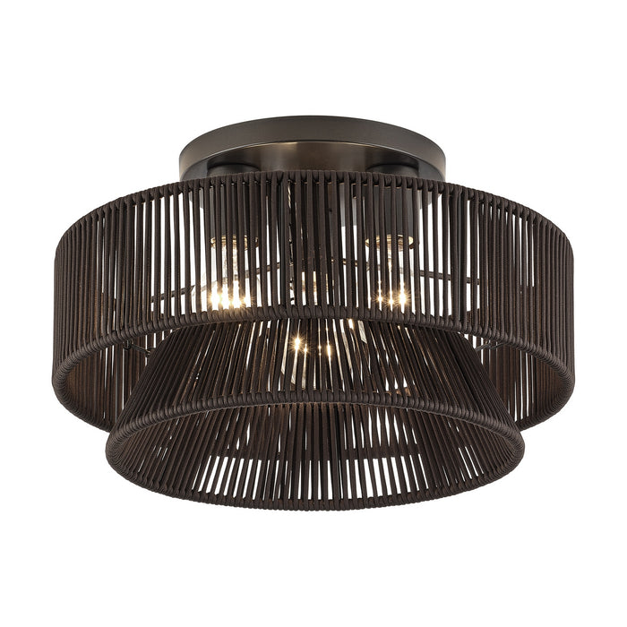 Livex Lighting - 49146-92 - Three Light Semi-Flush Mount - Florell - English Bronze