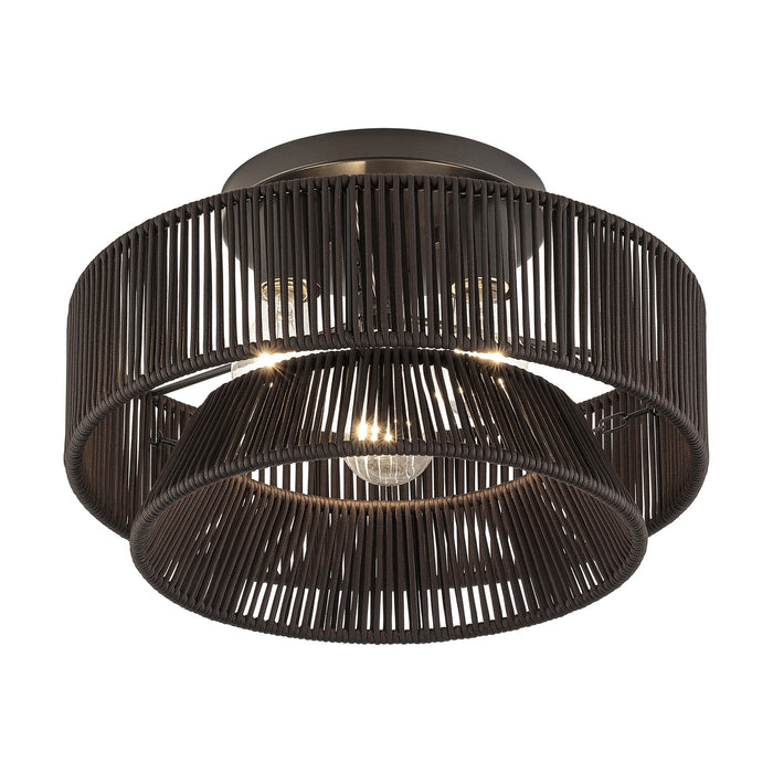 Livex Lighting - 49146-92 - Three Light Semi-Flush Mount - Florell - English Bronze