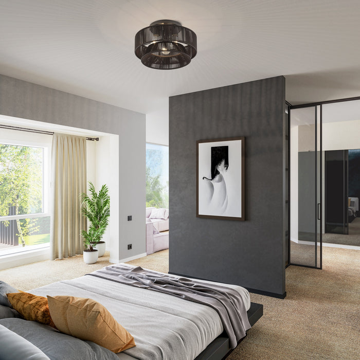 Livex Lighting - 49146-92 - Three Light Semi-Flush Mount - Florell - English Bronze