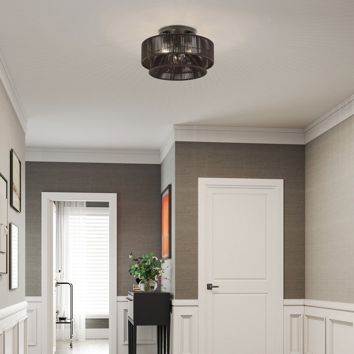 Livex Lighting - 49146-92 - Three Light Semi-Flush Mount - Florell - English Bronze