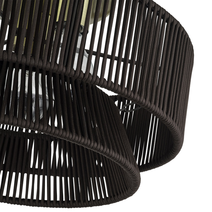 Livex Lighting - 49147-01 - Three Light Semi-Flush Mount - Florell - Antique Brass