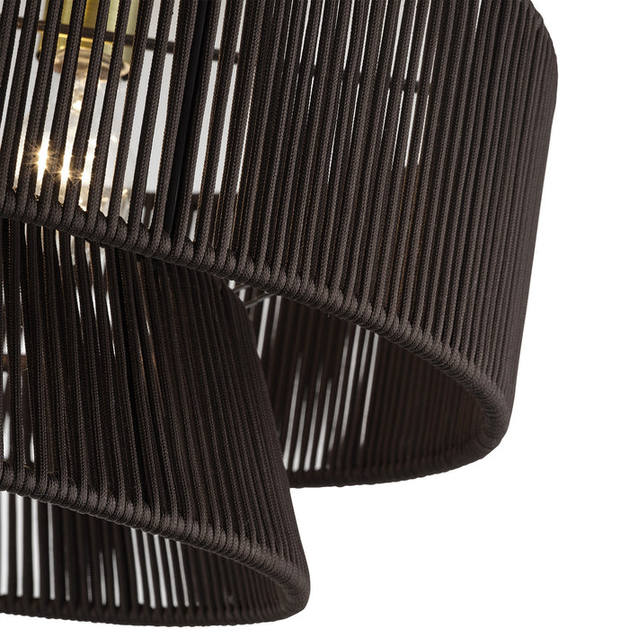 Livex Lighting - 49148-01 - Four Light Semi-Flush Mount - Florell - Antique Brass