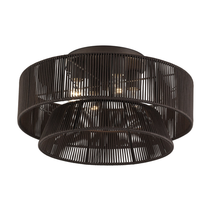 Livex Lighting - 49148-92 - Four Light Semi-Flush Mount - Florell - English Bronze