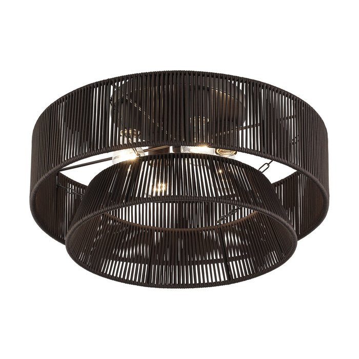 Livex Lighting - 49148-92 - Four Light Semi-Flush Mount - Florell - English Bronze
